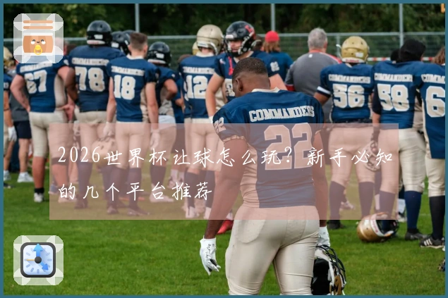 2026世界杯让球怎么玩？新手必知的几个平台推荐